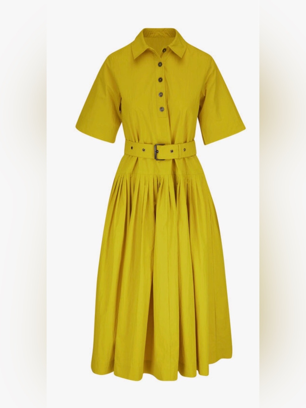CO Yellow Short-Sleeve Maxi Dress